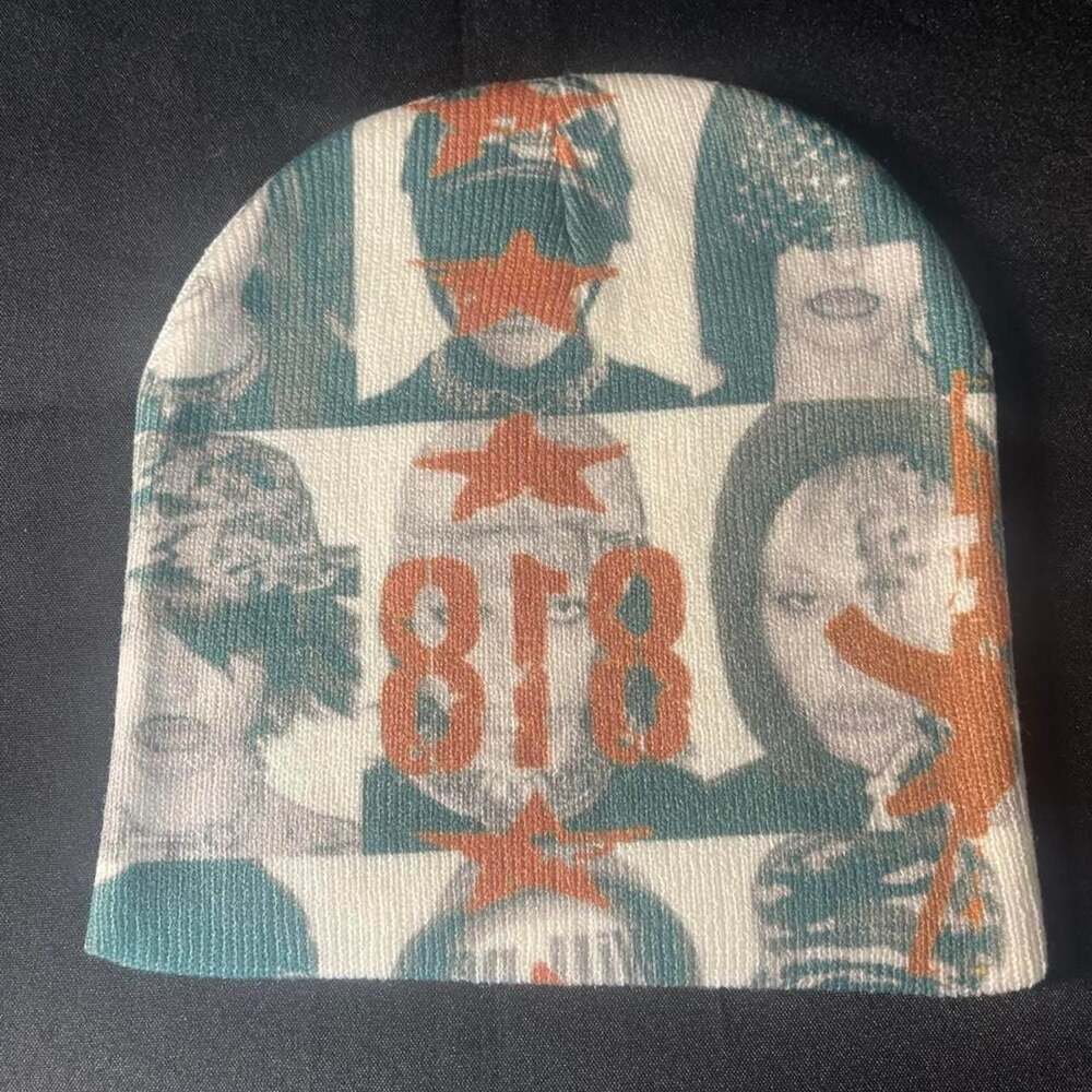 818 Stars Y2K Graphic Print Beanie